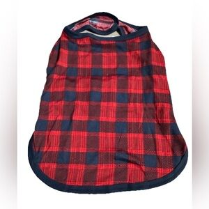 Christmas Red & Blue Plaid Dog Pajamas Size Large  NEW!!
